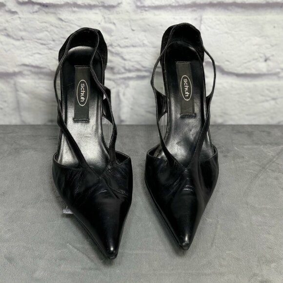 Schuh Black Patent Leather Stiletto Heels - Picture 3 of 6